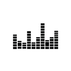 Obraz premium Black equalizer bars on white background sound audio