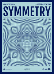 Brochure cover design template. Abstrat background. Optical illusion. Dynamic pattern. Kaleidoscopic pattern on the cover. Vector for poster, presentation, flyer or banner.