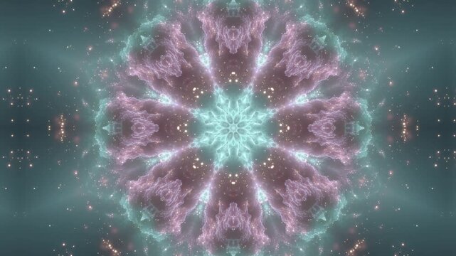 Abstract Kaleidoscope with Flashing Lights and Hypnotic Patterns