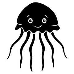 jellyfish animal vector icon © Farra