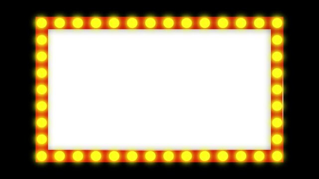 retro neon sign. light bulb frame	
