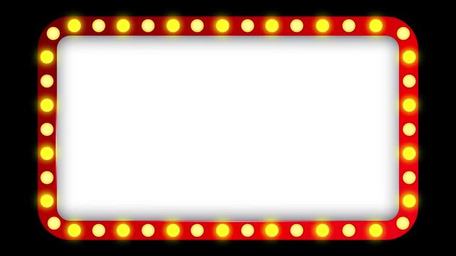 retro neon sign. light bulb frame	
