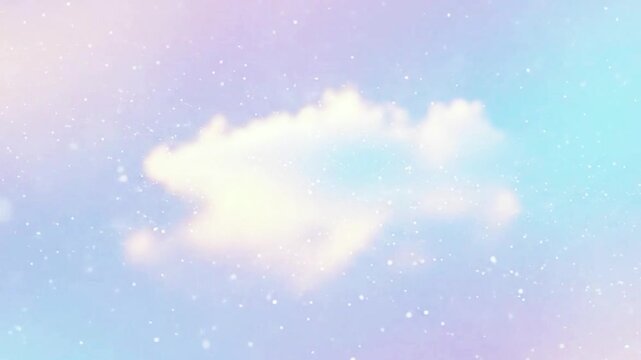 AI Generated Dreamy Pastel Sky With Soft Clouds Abstract Background