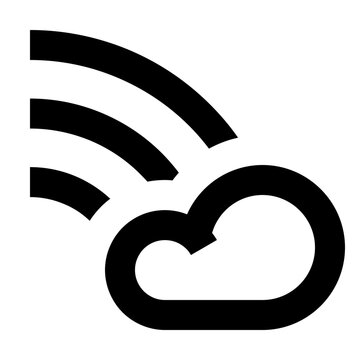 Rainbow cloud vecot icon