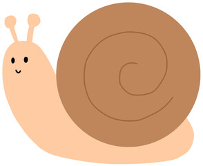 illustration of snail on a white background © 안민주 여성