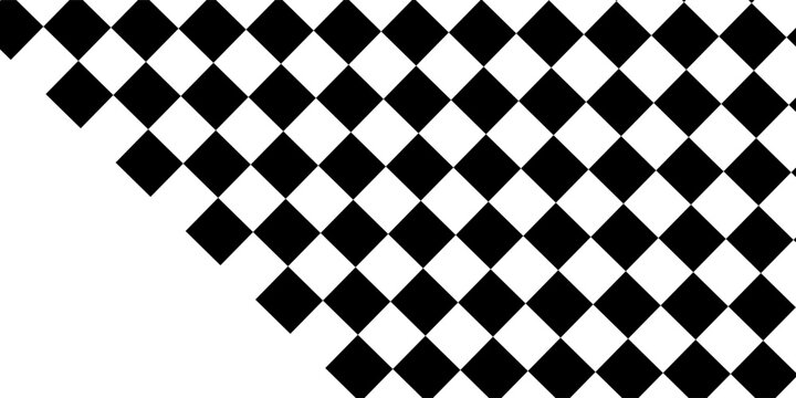 Chessboard or checker board seamless pattern in black and white. Checkered board for chess or checkers game. Strategy game concept. vector