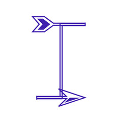 Minimalist I Logo Design Created with Flat Color Archery Arrow and Folded Line