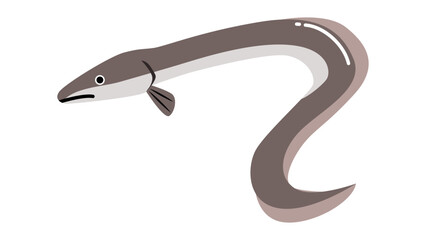 シンプルでかわいい鰻（ウナギ）のイラスト　食べ物・魚のベクター素材