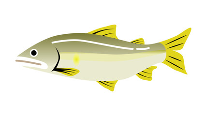 シンプルでかわいい鮎（アユ）のイラスト　食べ物・魚のベクター素材
