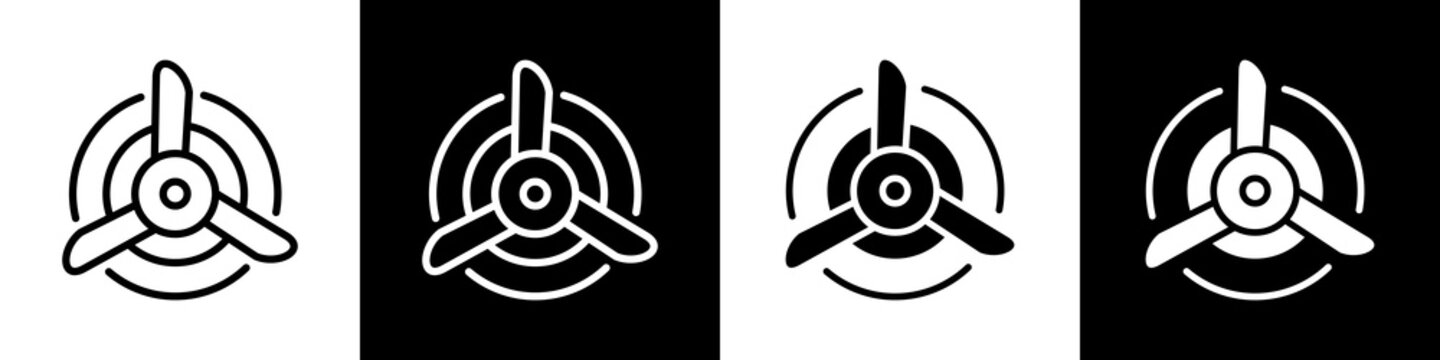 Blades black and white icon design concept