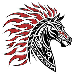 Fototapeta premium Fierce Flame Mane Horse 1