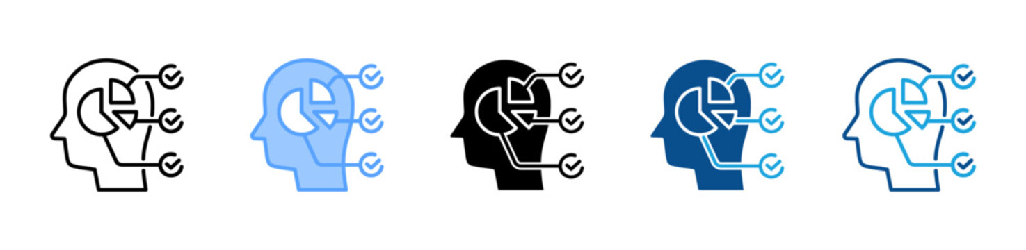 Psychometrics icon multiple style and collection