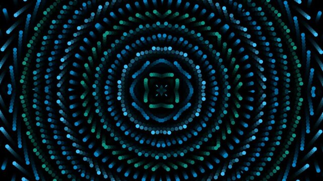 Abstract glowing concentric circles pattern on a dark background