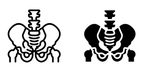 Naklejka premium Pelvis icon, element icon for design branding, print, and digital media