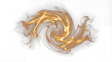 abstract swirling vortex of golden luminous particles, resembling a cosmic nebula or a stylized fire element © Glenn