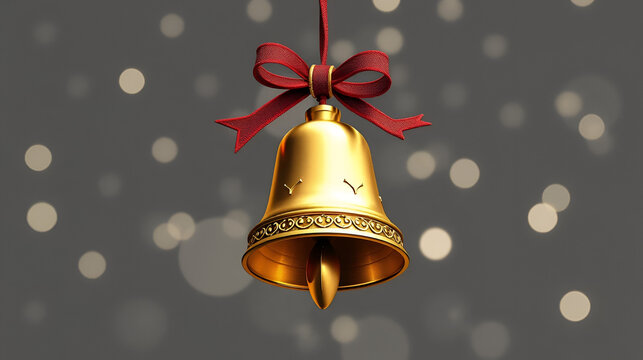 Christmas ding dong bell with transparent PNG background