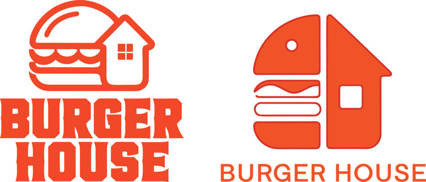 Burger Home Delivery Line Icon Vector Illustration