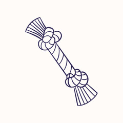 Dog Rope Toy Vector Illustration