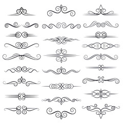 Fototapeta premium Ornate Decorative Flourish Elements Collection - Vector Ornaments
