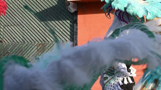 Tlaxcala carnival with its dancers.