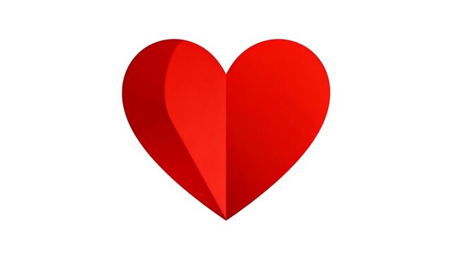 Red paper heart on white background, representing grassroots activism symbols, social solidarity, and community support.