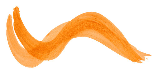 Fototapeta premium orange watercolor background. Artistic hand paint. Isolated on transparent background.