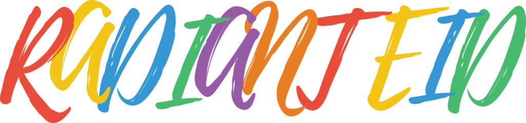 Ramadan mubarak Arabic calligraphy with rainbow colors for greetings and wishes © Md Asif Shahnaoaz