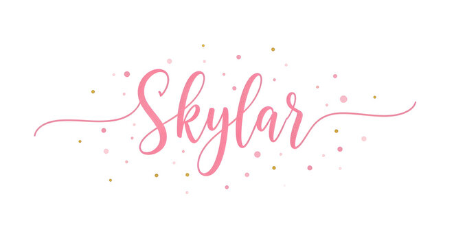 Decorative background featuring the name Skylar in stylish font