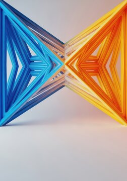 A sharp, abstract visualization of converging structural lines demonstrating acute, right, and obtuse geometric angles in a sterile environment, acute, planning, precise