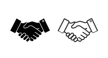 Fototapeta premium Handshake agreement deal Vector