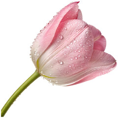 pink tulip isolated on white