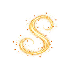 Golden Abstract Light Wave Trail with Spark Particles PNG, Luxury Glitter Flow Effect Isolated