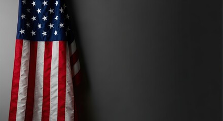 Obraz premium Flag day celebration with the american flag on display