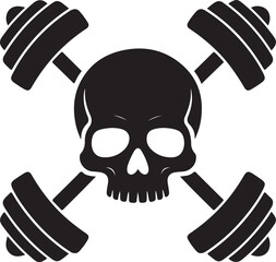 Bodybuilder Silhouette with word bodybuilding © Masud