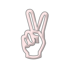 Obraz premium Minimalist white peace sign for harmony and anti-war designs.