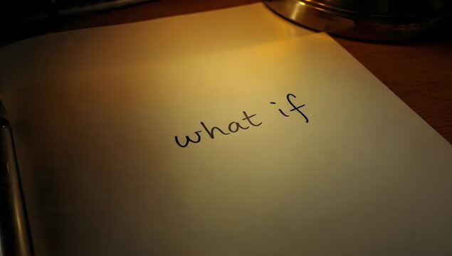 Contemplative 'What If' Question on Paper