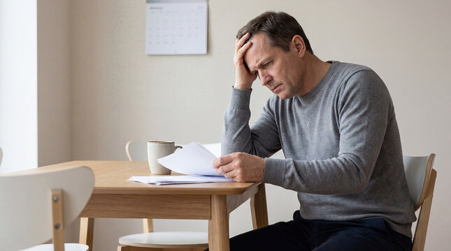 Jobless Man Unemployment and Financial Stress Concept