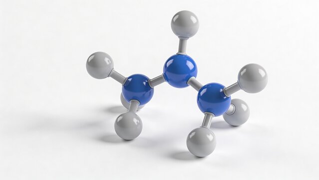 Propane Chemical Structure 3D Render Atomic Model for Science and Education