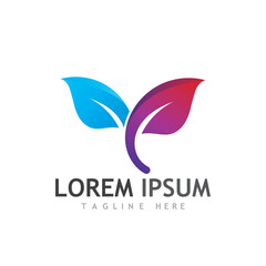 Fototapeta premium Modern Bloom Floral Logo Template