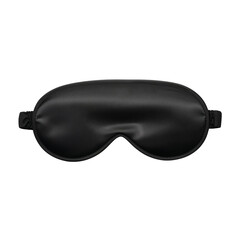 Black leather sleep mask, eye cover for rest, travel, and relaxation