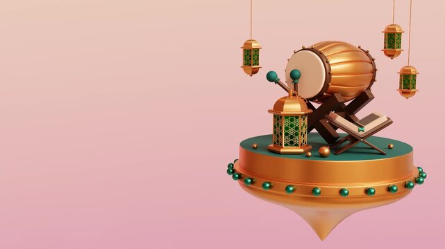 Islamic ramdan mubarak 3d animation motion. 3D animated Ramadan Mubarak theme video