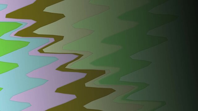 Abstract Wavy Geometric Pattern Background, Green Gradient