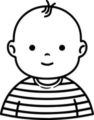 Obraz premium Adorable baby face with smiling expression