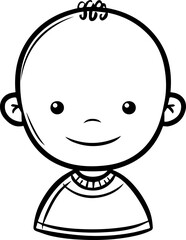 Obraz premium Adorable baby face with smiling expression