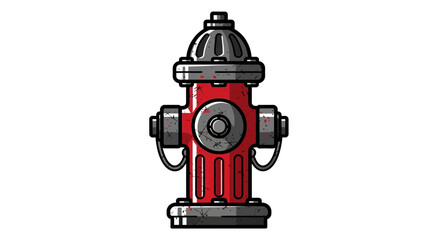 Fototapeta premium Red Fire Hydrant Isolated on White Background