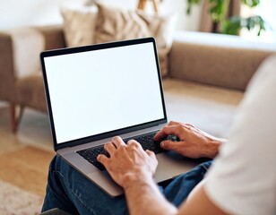 膝上ノートPC作業の様子