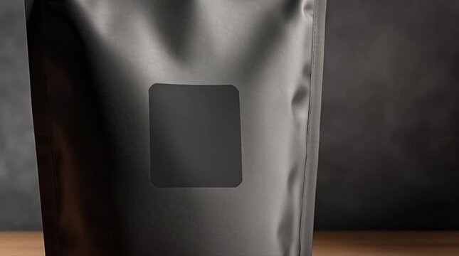 Pouch Stand Up Black Matte Packaging for Coffee Tea Food Product