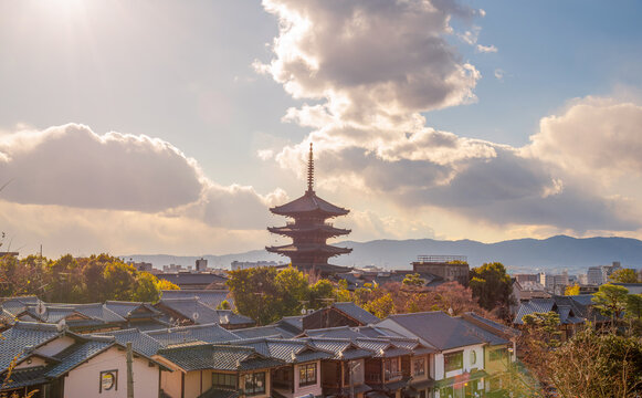 Gion,The district was built to accommodate the needs of travellers and visitors to the shrine.It eventually evolved to become one of the most exclusive and well-known geisha districts in all of Japan
