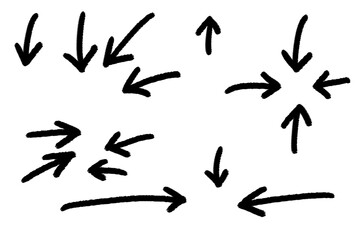 集中　集合　集まりたい矢印セット