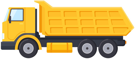 Yellow Dump Truck Illustration © uigodesign